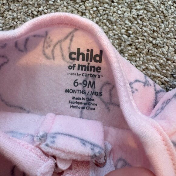 Carter’s 1-Piece Fleece Footie PJs Pink Size 6-9m baby - Picture 7 of 8